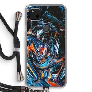 Black Unicorn: Pixel 4a Transparant Hoesje met koord