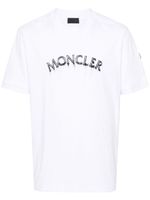 Moncler t-shirt en coton à logo imprimé - Blanc