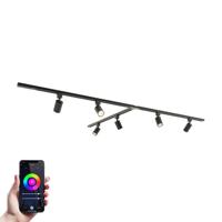 Taros Railverlichting Pakket - T-vorm - 3x 1m rail - 6 railspots - Incl. RGBWW GU10 - IP20 - Modulair - 230V