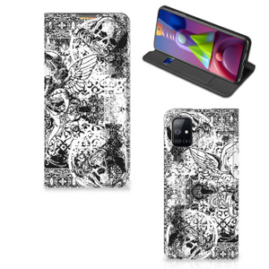 Mobiel BookCase Samsung Galaxy M51 Skulls Angel