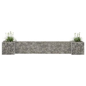 VidaXL Gabion plantenbak h-vormig 260x40x40 cm staaldraad