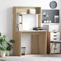 Bureau met plank Sonoma eiken 91 x 50 x 149 cm Bewerkt hout