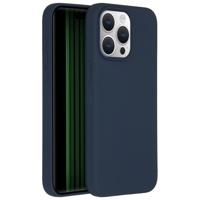 Accezz Liquid Silicone Backcover iPhone 15 Pro Max Telefoonhoesje Blauw