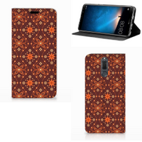 Huawei Mate 10 Lite Hoesje met Magneet Batik Brown - thumbnail