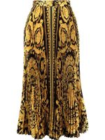 Versace Barocco pleated midi skirt - Jaune - thumbnail