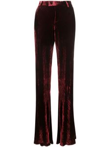 ETRO pantalon en velours à taille haute - Rouge