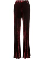 ETRO pantalon en velours à taille haute - Rouge - thumbnail