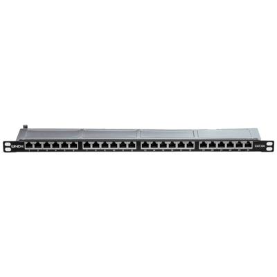 LINDY Patch-Panel 24 poorten Netwerkpatchpaneel 483 mm (19) CAT 6A 0.5 HE Zwart Ingericht
