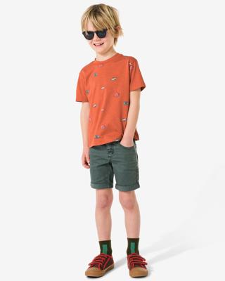 HEMA Kindershort regular fit donkergroen (donkergroen)