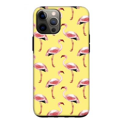 Flamingo's geel: iPhone 12 Tough Case