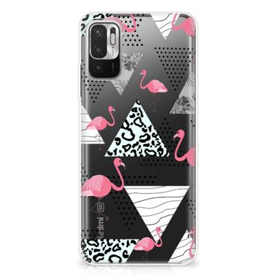 Xiaomi Redmi Note 10/10T 5G | Poco M3 Pro | TPU Hoesje | Flamingo Triangle