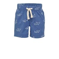 GAP baby regular fit sweatshort met biologisch katoen blauw/wit - thumbnail