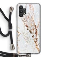 Goud marmer: Samsung Galaxy A32 5G Transparant Hoesje met koord