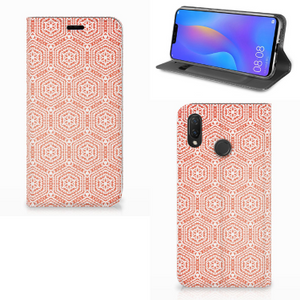 Huawei P Smart Plus Hoesje met Magneet Pattern Orange