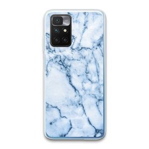 Blauw marmer: Xiaomi Redmi 10 Transparant Hoesje