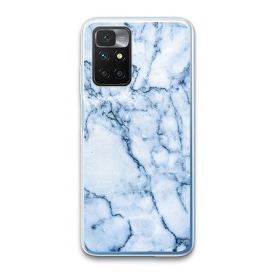 Blauw marmer: Xiaomi Redmi 10 Transparant Hoesje