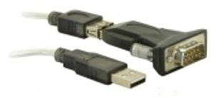 DeLOCK USB 2.0 to Serial Adapter seriële kabel Zwart USB A RS-232
