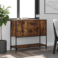 Dressoir 100x36x85 cm bewerkt hout gerookt eikenkleurig - thumbnail