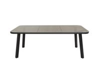 Nohr Tuintafel 'Leontyne' Glas en wicker, 200 x 100cm