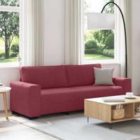 3-zitsbank wijnrood 180 cm stof