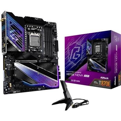 ASRock X870E Nova WiFi Moederbord Socket AMD AM5 Vormfactor ATX