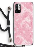 Abstract Painting Pink: Xiaomi Redmi Note 10 5G Transparant Hoesje met koord