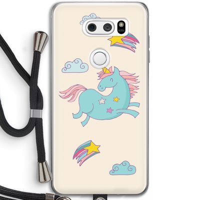 Vliegende eenhoorn: LG V30 Transparant Hoesje met koord