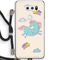Vliegende eenhoorn: LG V30 Transparant Hoesje met koord