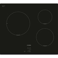 Piano cottura a induzione - BOSCH Serie 2 - 3 fuochi - 52,2 x 59,2 x 5,1 cm - PUC611AA5E - Nero