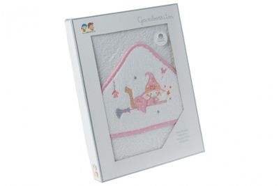 Gamberritos badcape Heksje 100 x 100 cm katoen