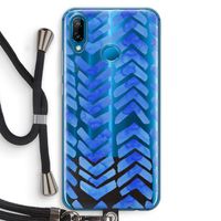 Blauwe pijlen: Huawei P20 Lite Transparant Hoesje met koord