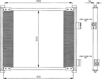 Condensor, airconditioning 35357