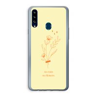 No rain no flowers: Samsung Galaxy A20s Transparant Hoesje