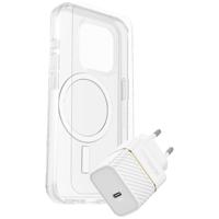 Otterbox KIT EU Set (hoesje + beschermglas + lader) Apple iPhone 15 Pro Transparant, Wit MagSafe compatible