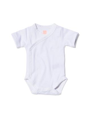 HEMA Overslag Romper Organic Katoen Stretch - 2 Stuks Wit (wit)