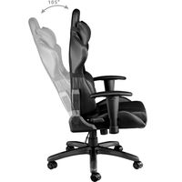 tectake Gaming Chair Bureaustoel - Premium Racing - Zwart - Kunstleer - Verstelbaar - thumbnail