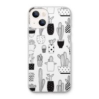 Cactusmotief: iPhone 13 mini Transparant Hoesje