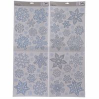 Kerst raamstickers/raamdecoratie sneeuwvlok plaatjes 30 x 46 cm - thumbnail
