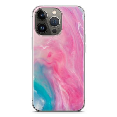 Roze explosie: iPhone 13 Pro Transparant Hoesje