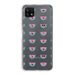 Smiley watermeloenprint: Samsung Galaxy A22 5G Transparant Hoesje