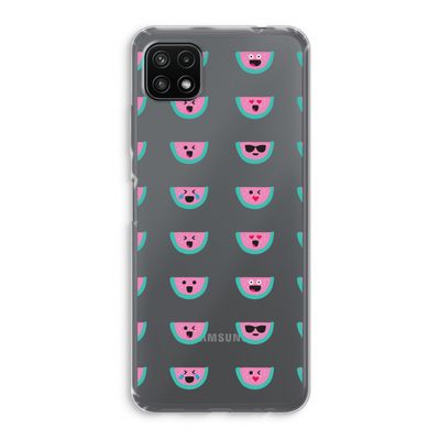 Smiley watermeloenprint: Samsung Galaxy A22 5G Transparant Hoesje