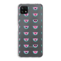 Smiley watermeloenprint: Samsung Galaxy A22 5G Transparant Hoesje