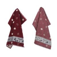 Thee- en keukendoek Forest Animals Burgundy