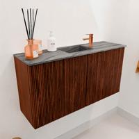 Toiletmeubel Mondiaz Joya Dlux | 80 cm | Meubelkleur Ruby | Faye wastafel Sombra Wasbak Midden | 1 kraangat