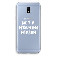 Morning person: Samsung Galaxy J3 (2017) Transparant Hoesje