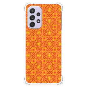 Samsung Galaxy A33 Doorzichtige Silicone Hoesje Batik Oranje