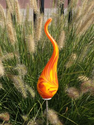 Tuinprikker glas mini vlam-XS oranje 105 M