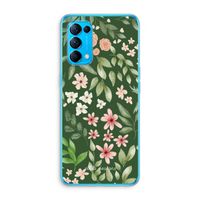 Botanical green sweet flower heaven: Oppo Find X3 Lite Transparant Hoesje