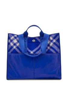 Burberry sac cabas à carreaux - Bleu