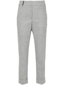 Peserico pantalon à détails de perles - Gris